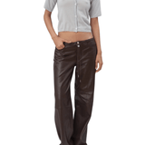 Still Here Cool in Brown Leather - Vermillion