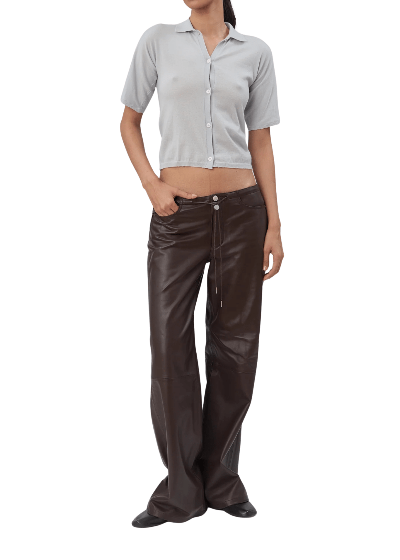 Still Here Cool in Brown Leather - Vermillion