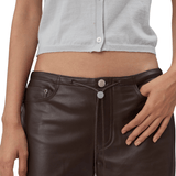 Still Here Cool in Brown Leather - Vermillion