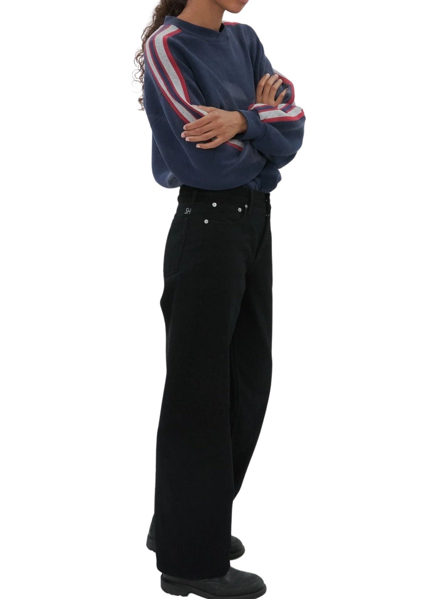 Still Here Everyday in Black Black - Vermillion