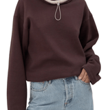 Still Here Rec Pullover in Chocolate Brown - Vermillion