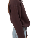 Still Here Rec Pullover in Chocolate Brown - Vermillion