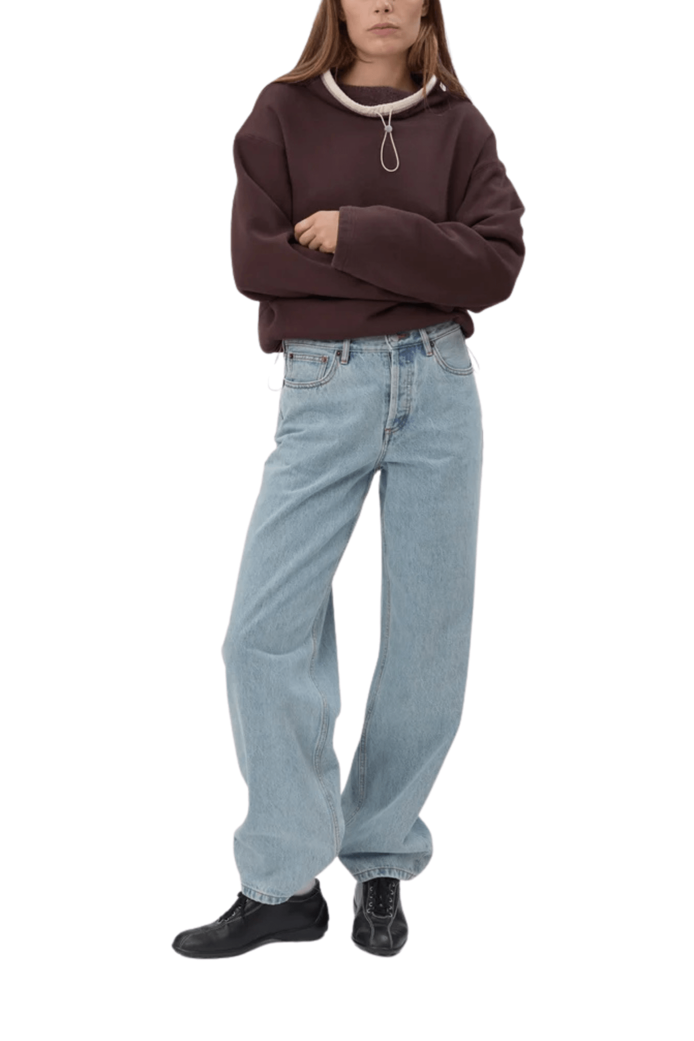 Still Here Rec Pullover in Chocolate Brown - Vermillion