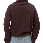 Still Here Rec Pullover in Chocolate Brown - Vermillion