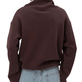 Still Here Rec Pullover in Chocolate Brown - Vermillion