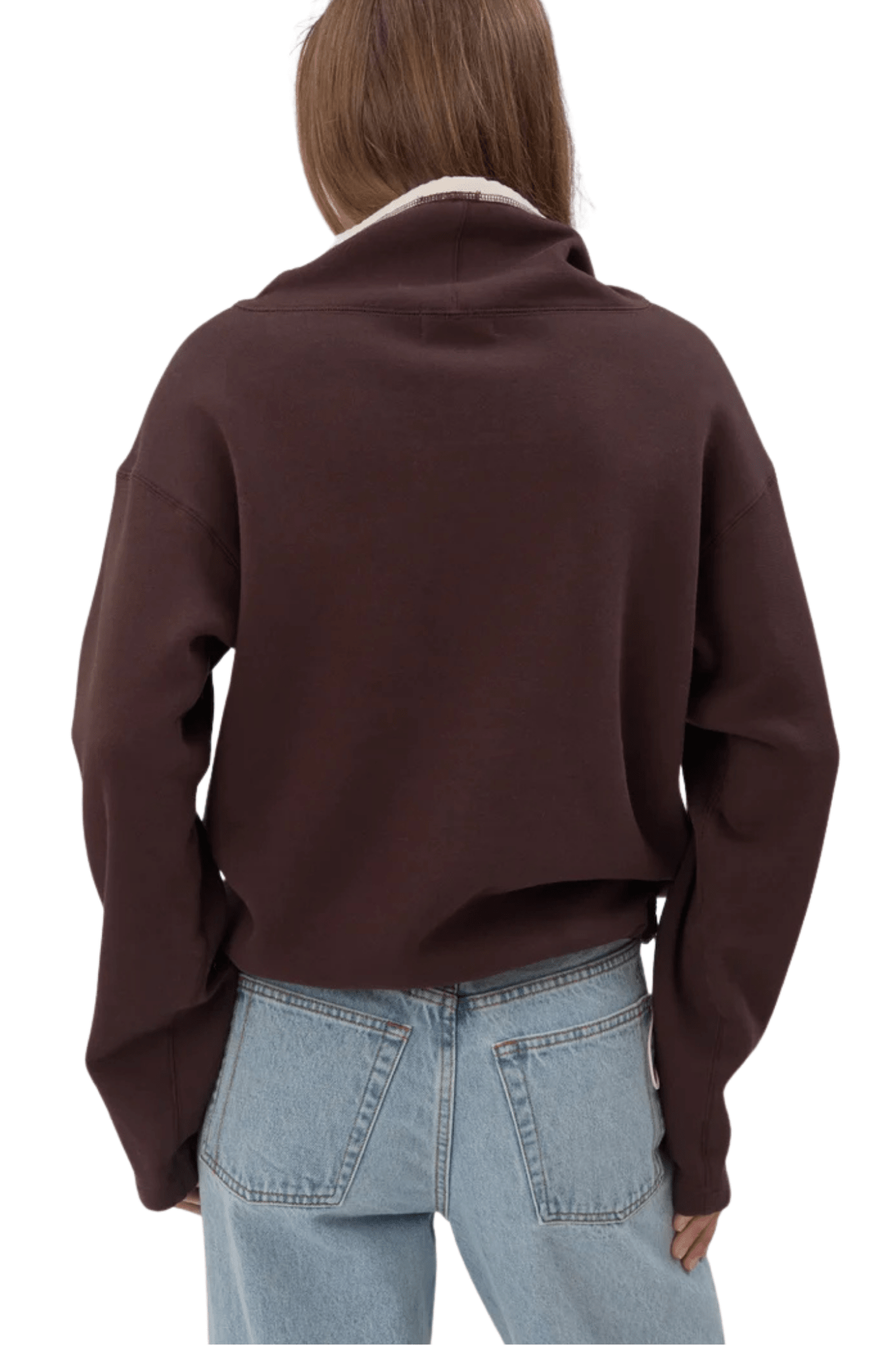 Still Here Rec Pullover in Chocolate Brown - Vermillion