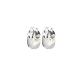 Lizzie Fortunato Mini Organic Hoops in Silver and Clear