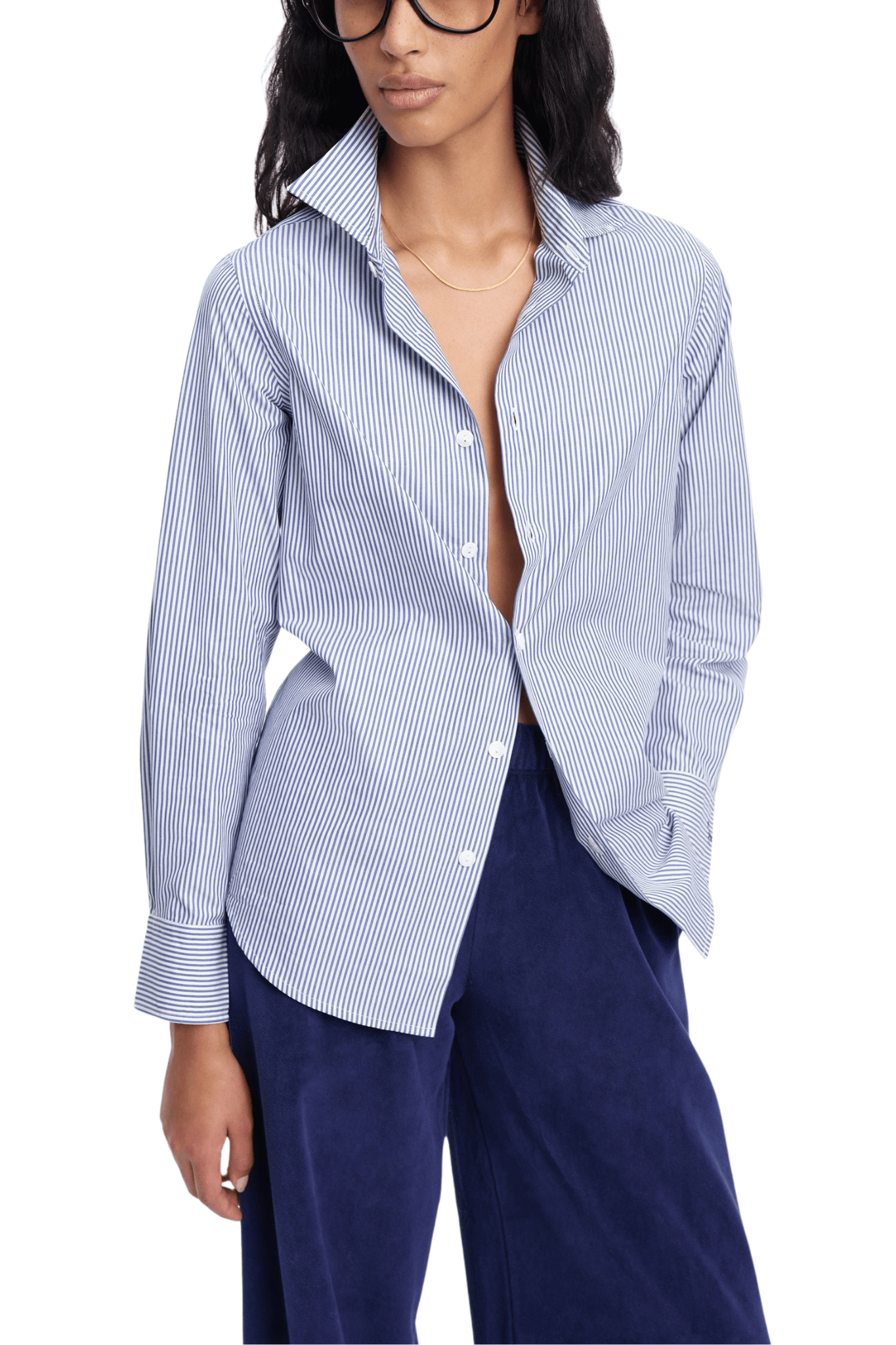 Suzie Kondi Ari Shirt in Cotton Poplin - Vermillion