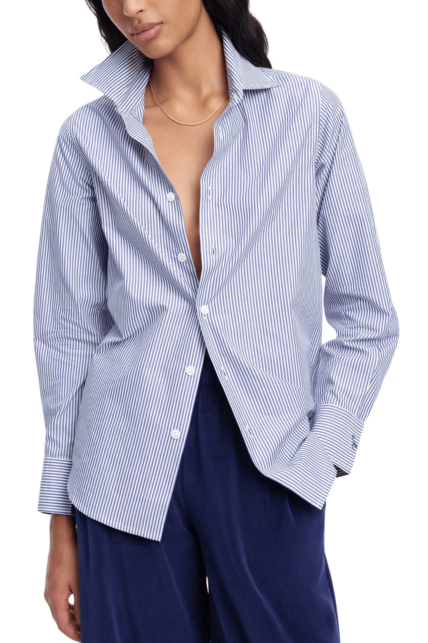 Suzie Kondi Ari Shirt in Cotton Poplin - Vermillion