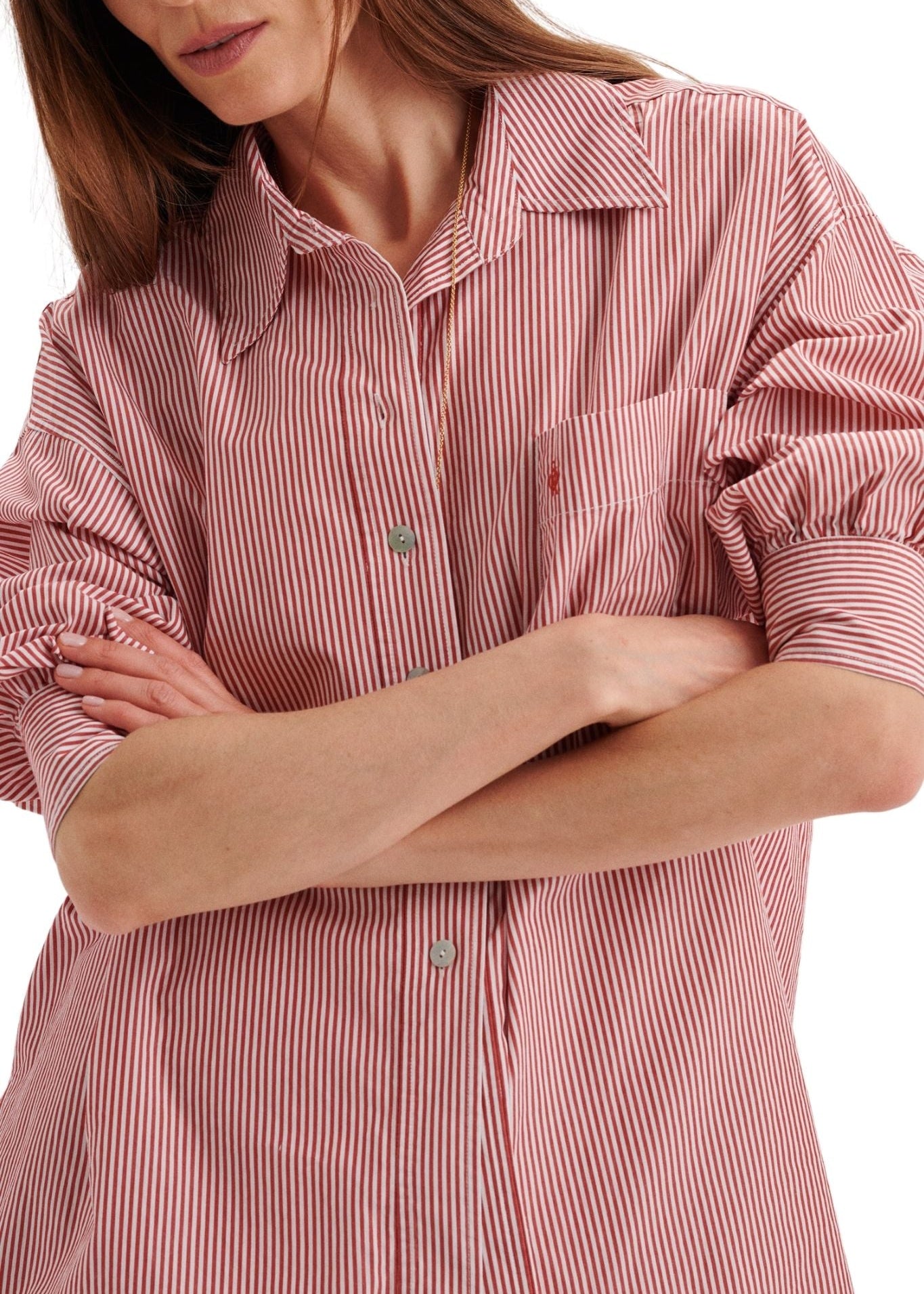 Suzie Kondi Kappa Button-up Shirt - Vermillion