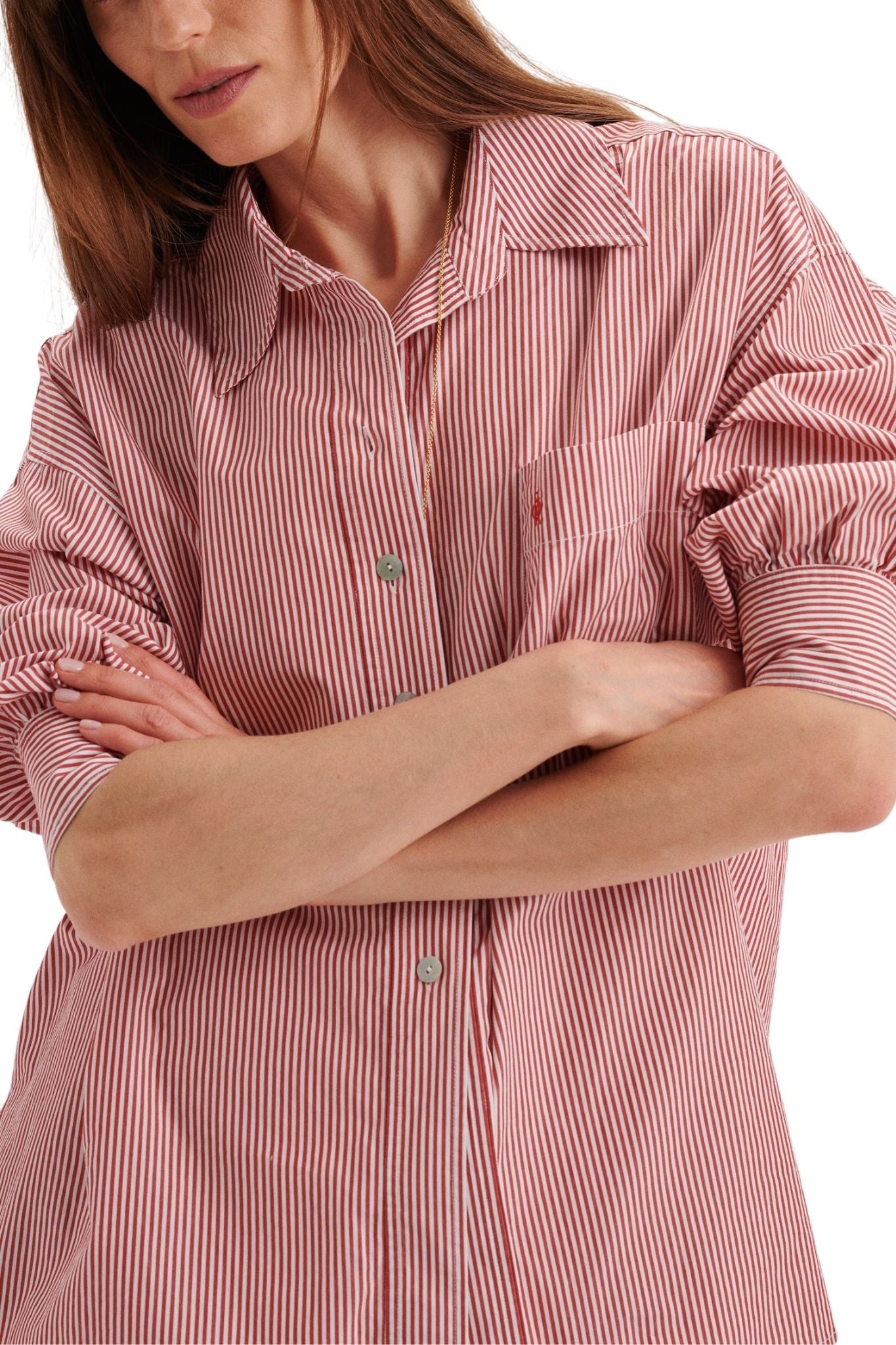 Suzie Kondi Kappa Button-up Shirt - Vermillion
