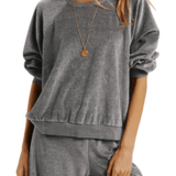 Suzie Kondi Samos Sweatshirt in Velour - Vermillion