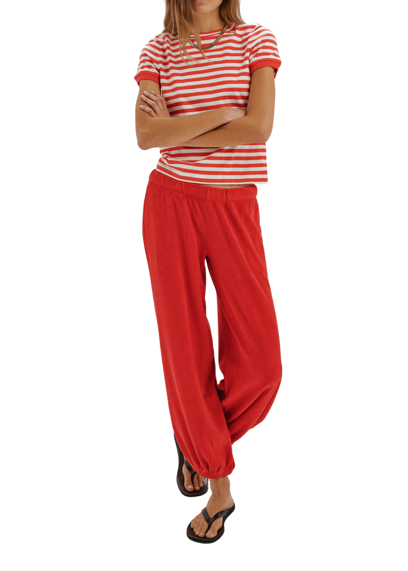 Suzie Kondi Symi Crew Neck Tee - Vermillion
