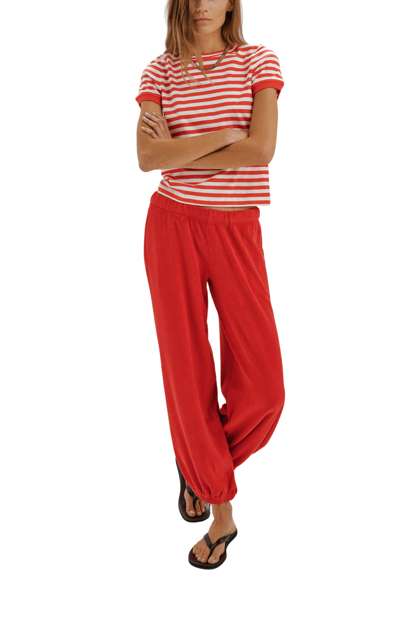 Suzie Kondi Symi Crew Neck Tee - Vermillion