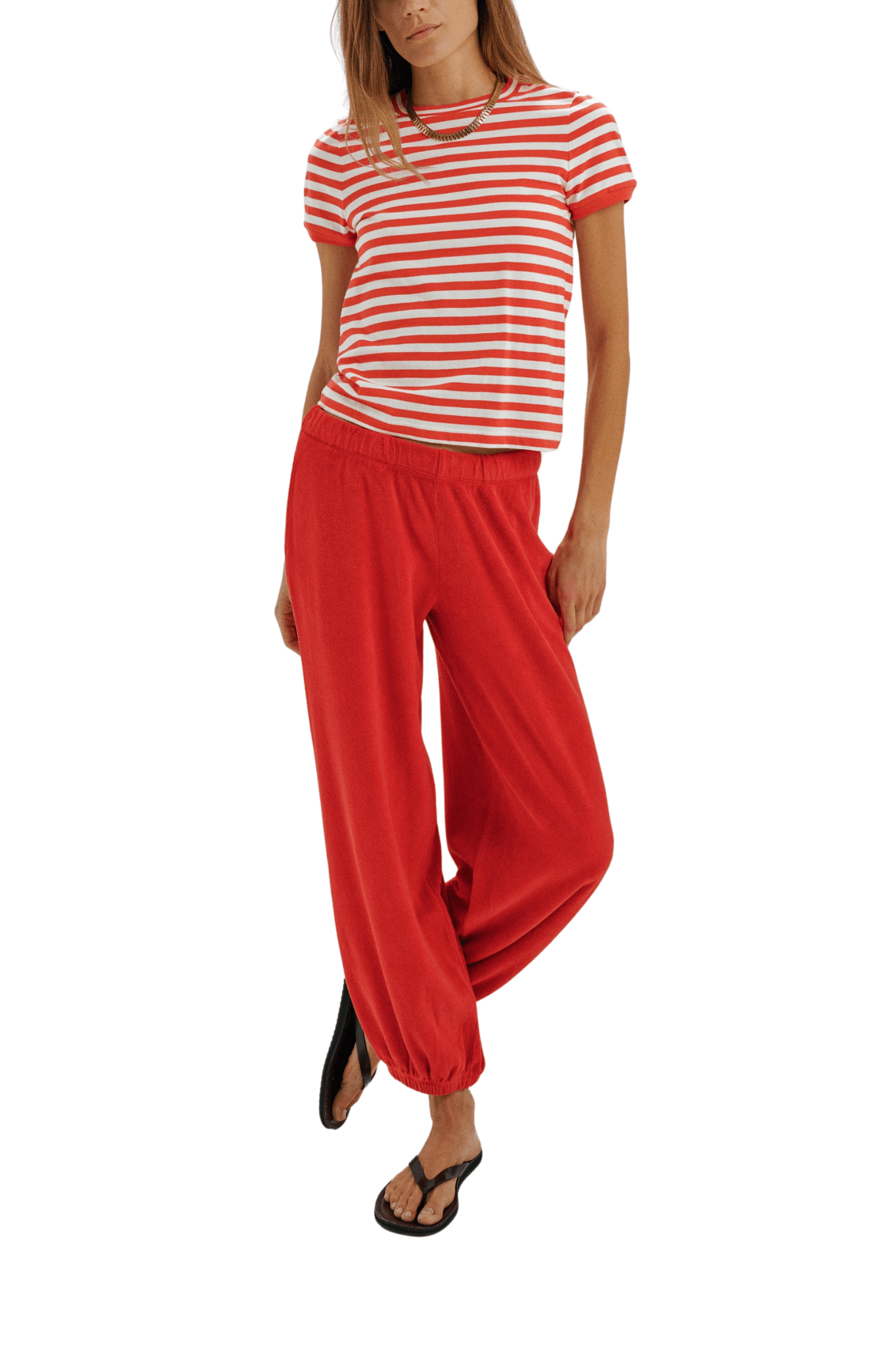 Suzie Kondi Symi Crew Neck Tee - Vermillion