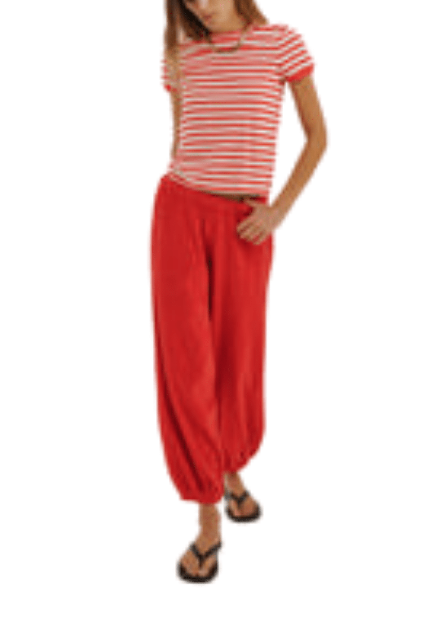 Suzie Kondi Symi Crew Neck Tee - Vermillion