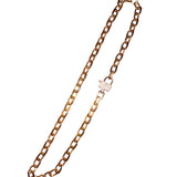 The Woods 17" Brass Link Chain with Lock Clasp - Vermillion