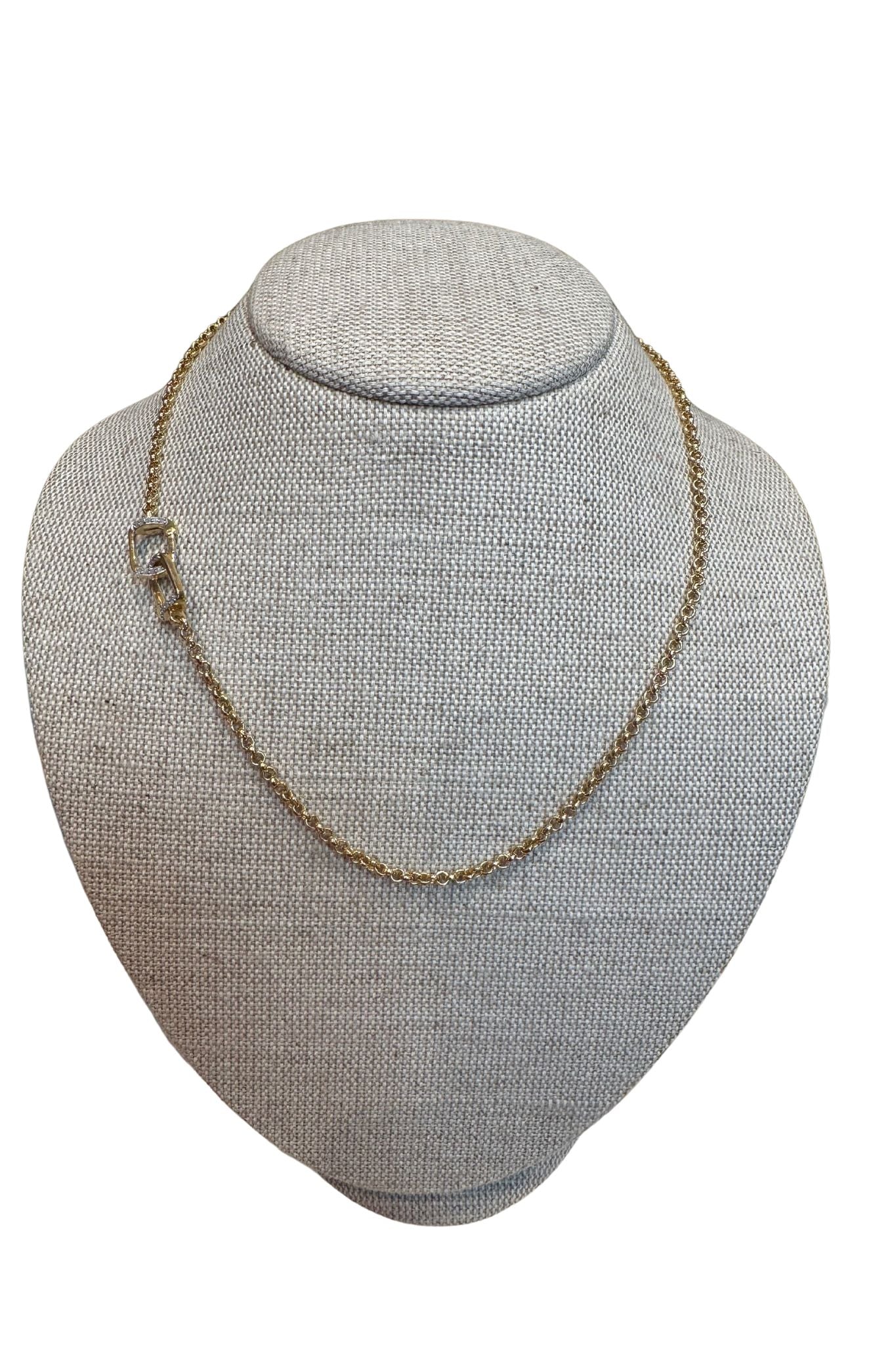 The Woods 17" Brass Skinny Chain - Vermillion