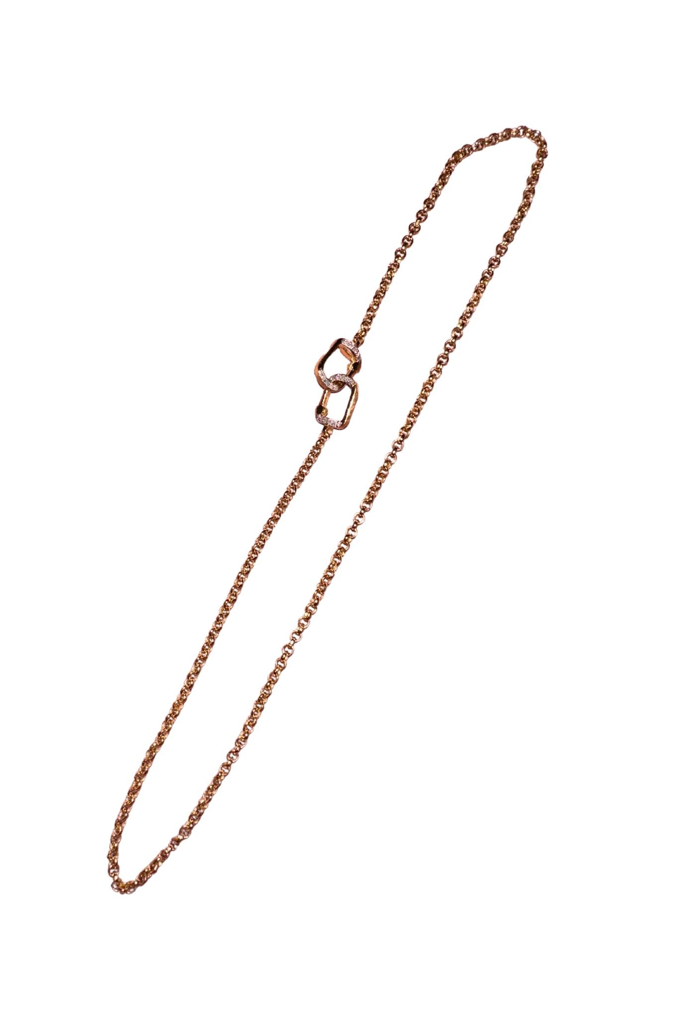 The Woods 17" Brass Skinny Chain - Vermillion