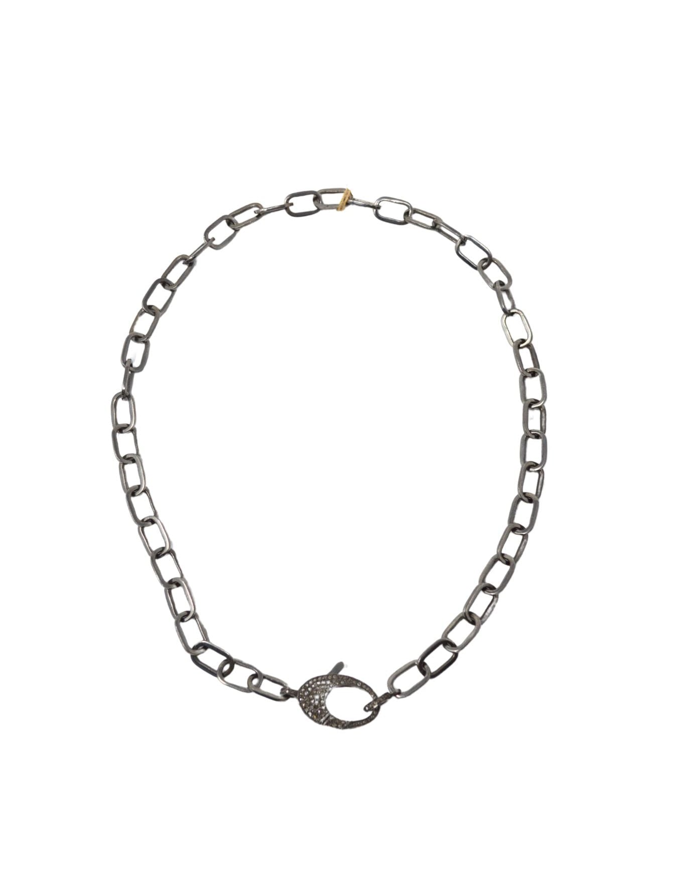 The Woods 17” Chain with Pave Diamond Clasp - Vermillion