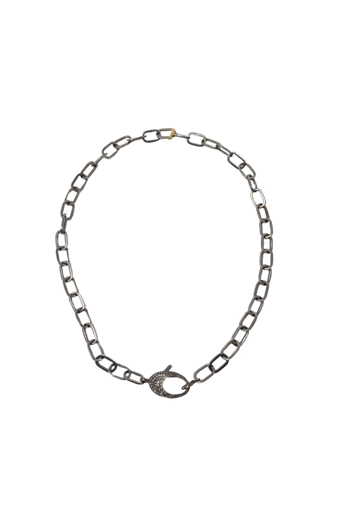 The Woods 17” Chain with Pave Diamond Clasp - Vermillion