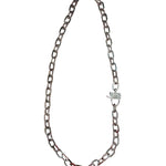 The Woods 17" Silver Link Chain with Lock Clasp - Vermillion