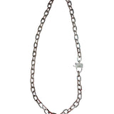 The Woods 17" Silver Link Chain with Lock Clasp - Vermillion