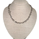 The Woods 17" Silver Link Chain with Lock Clasp - Vermillion