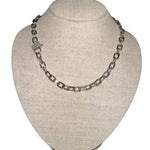 The Woods 17" Silver Link Chain with Lock Clasp - Vermillion