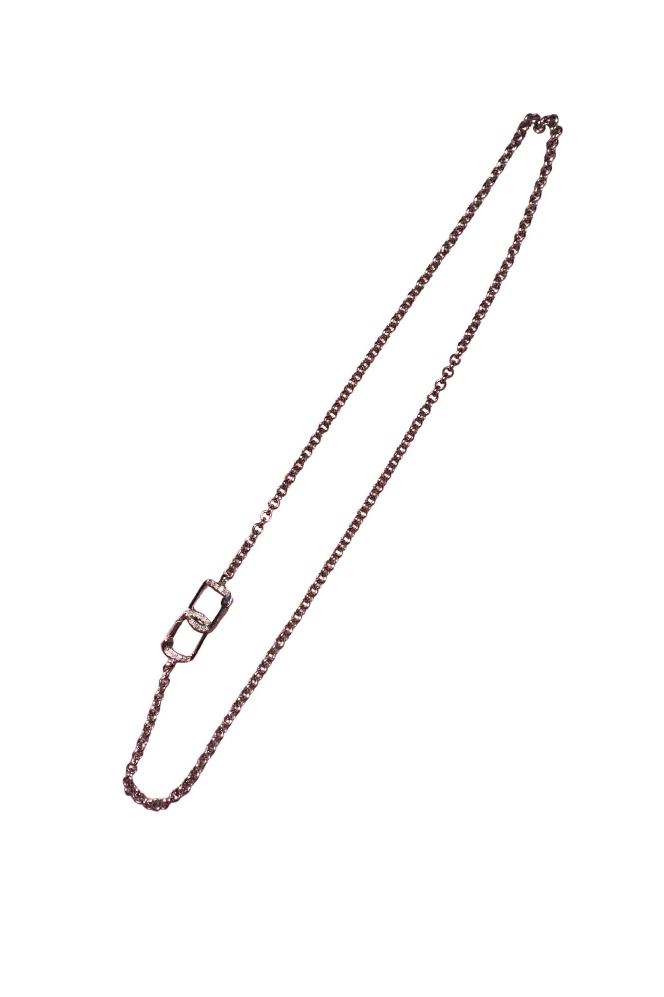 The Woods 17" Silver Skinny Chain - Vermillion