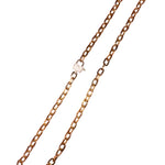 The Woods 22" Brass Link Chain with Lock Clasp - Vermillion