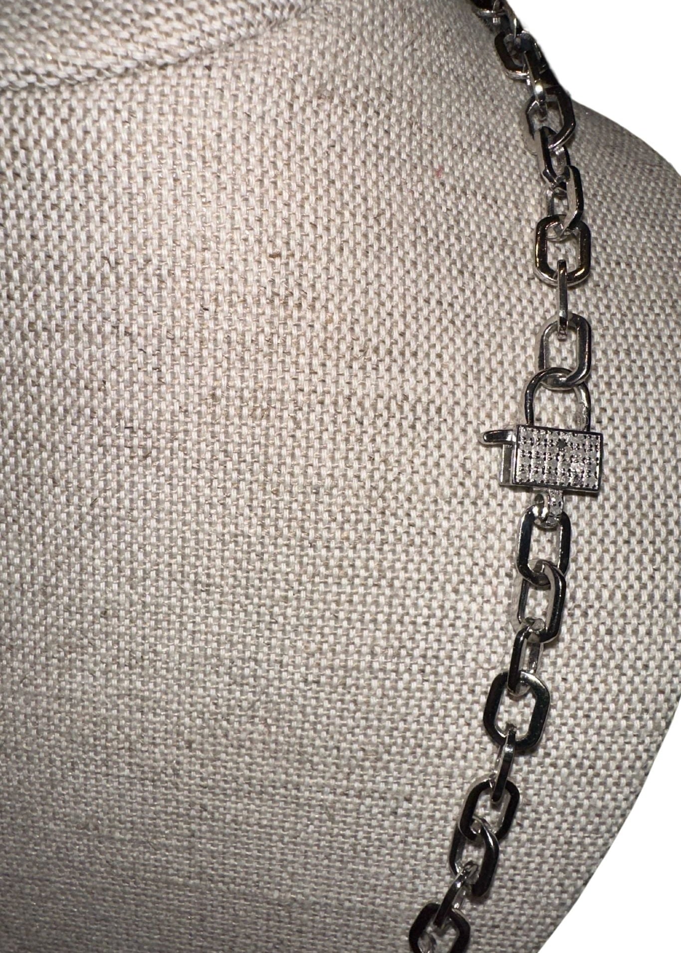 The Woods 22" Silver Link Chain with Lock Clasp - Vermillion
