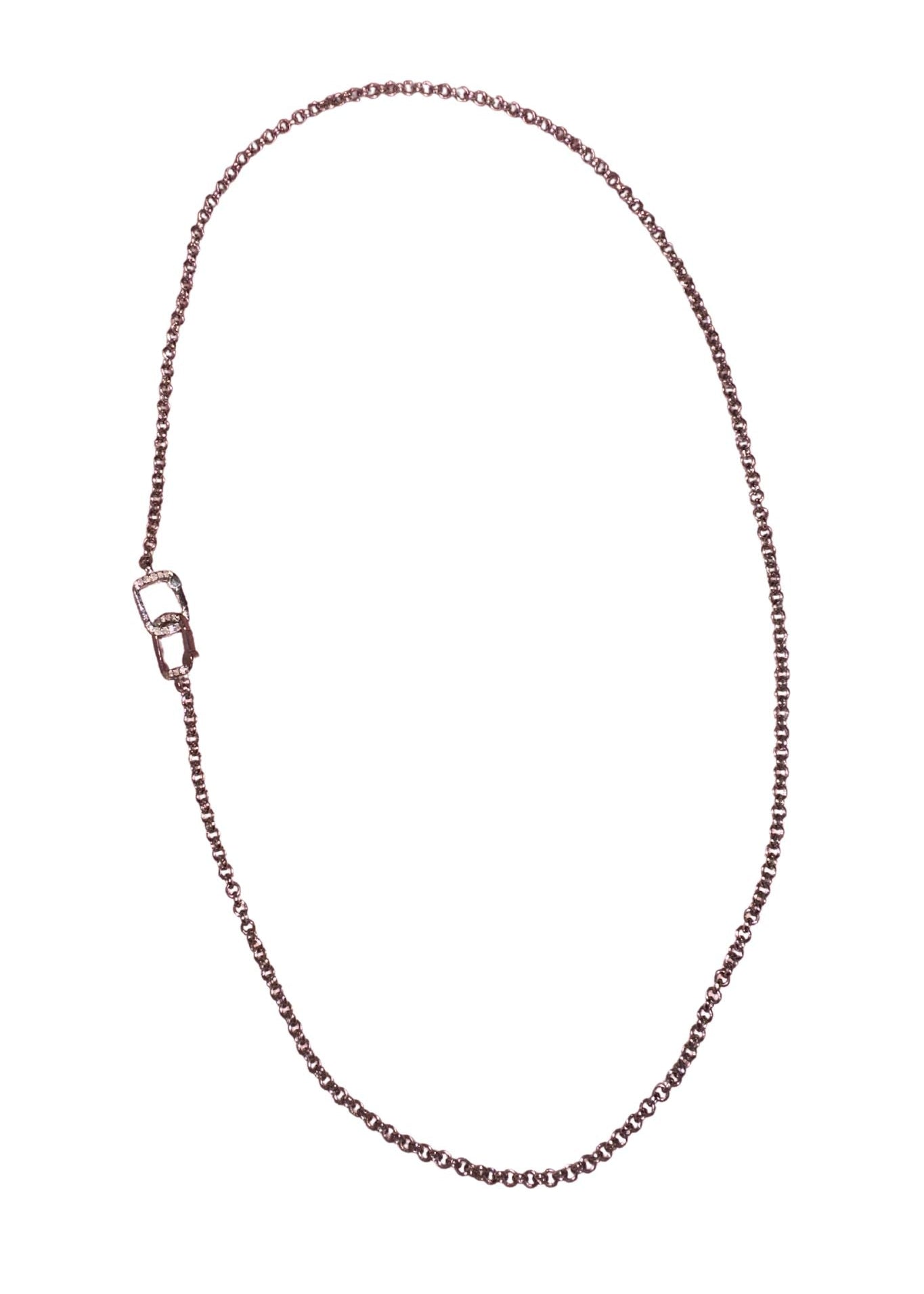 The Woods 22" Silver Skinny Chain - Vermillion