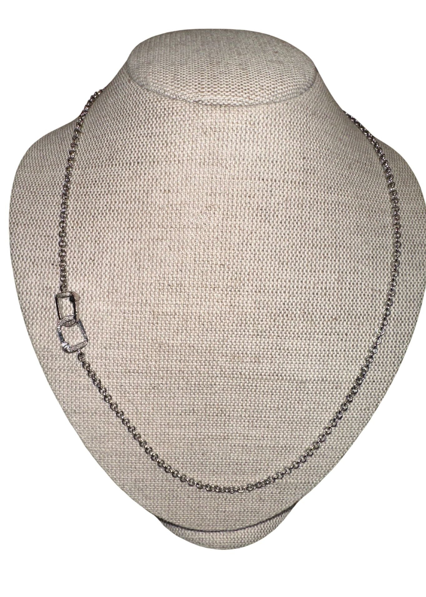 The Woods 22" Silver Skinny Chain - Vermillion
