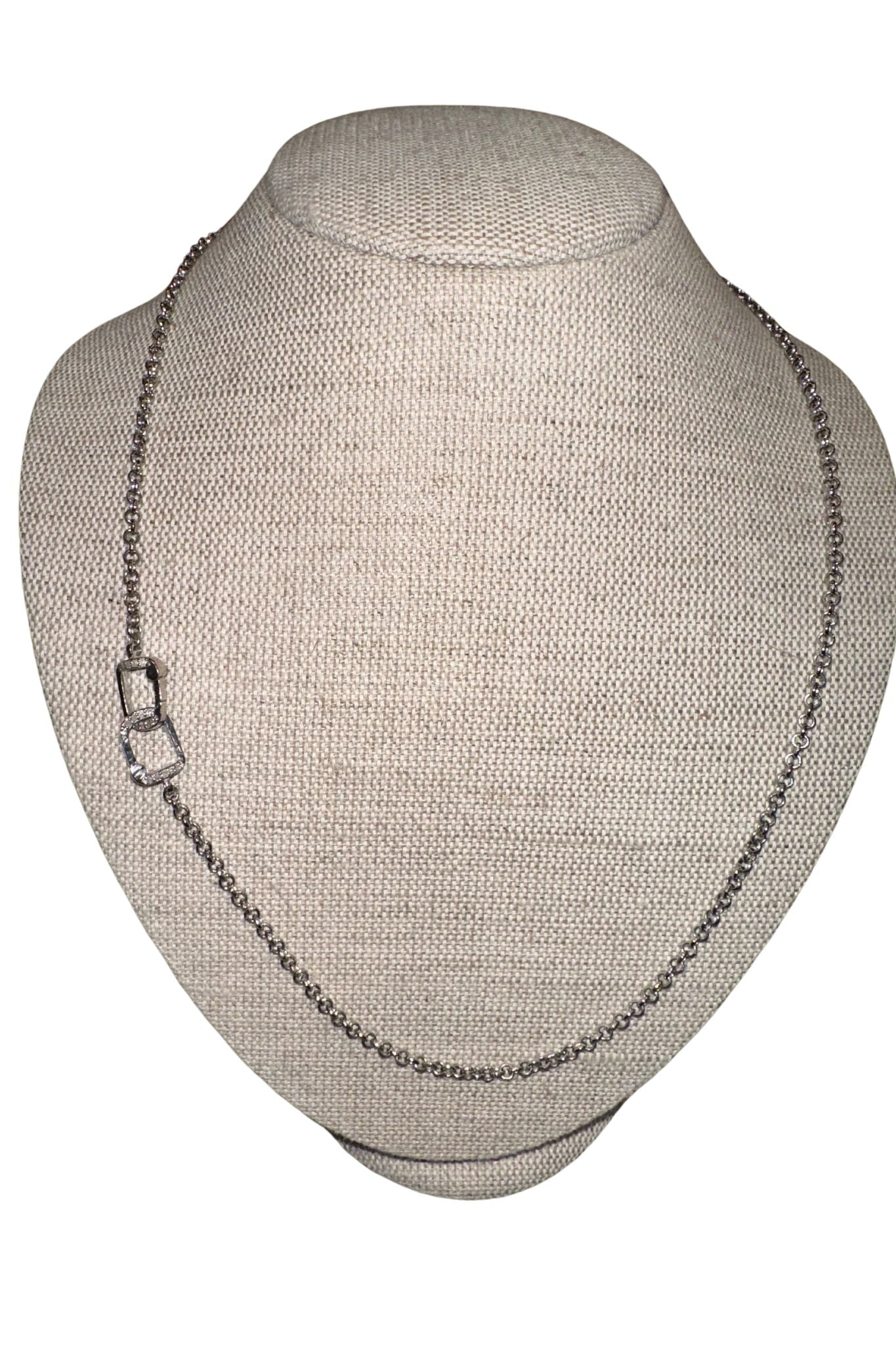 The Woods 22" Silver Skinny Chain - Vermillion