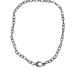 The Woods 24" Paperclip Chain with Pave Diamond Clasp - Vermillion