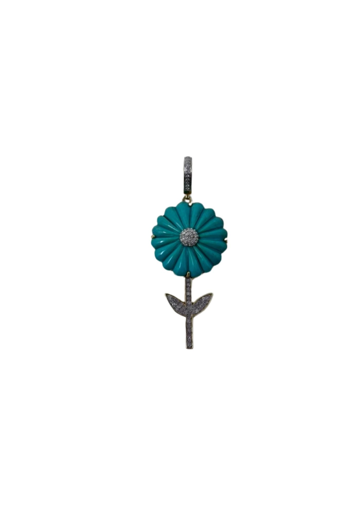 The Woods Chalcedony Flower Charm V2148 - Vermillion
