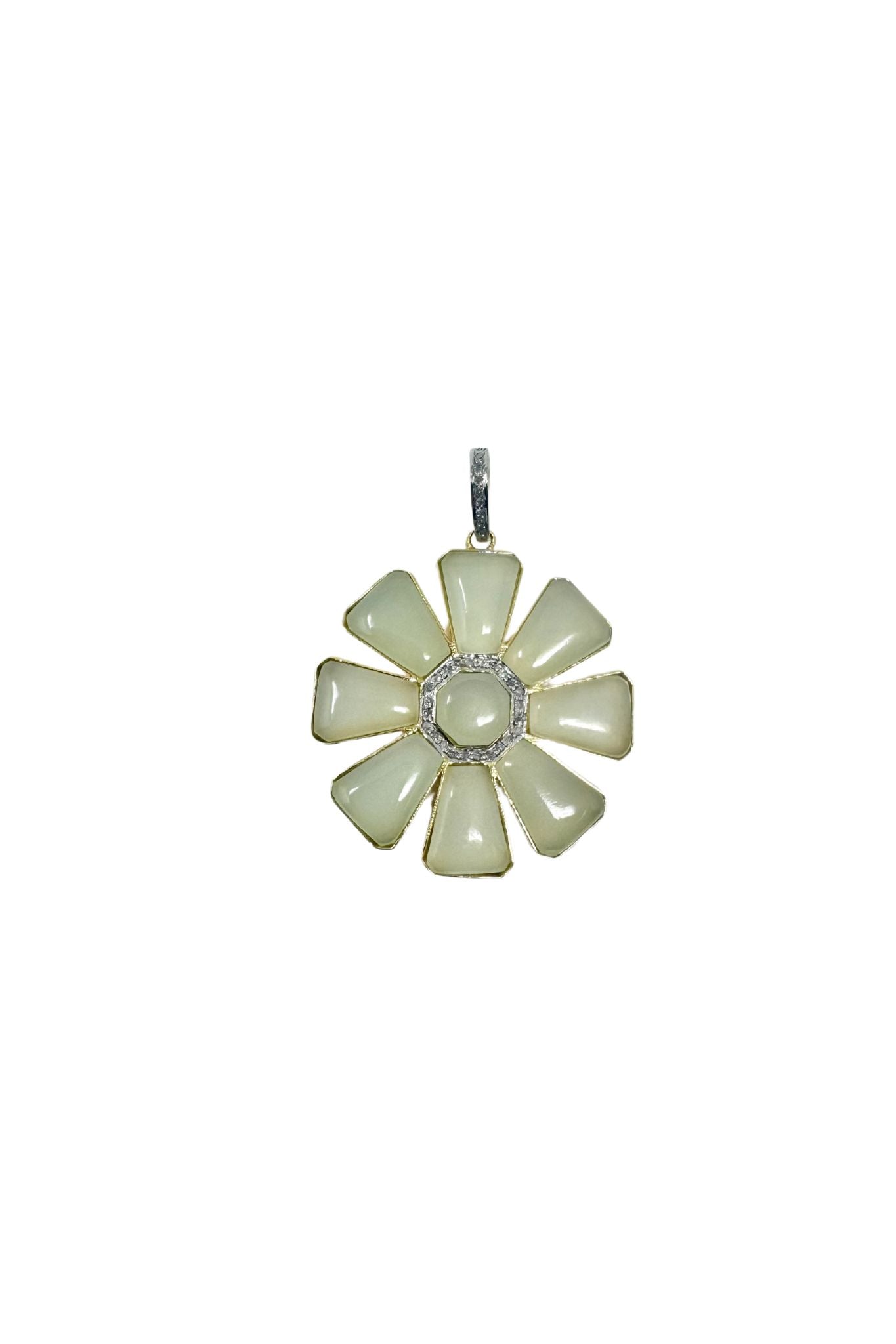 The Woods Chrosprase Flower Pendant - Vermillion