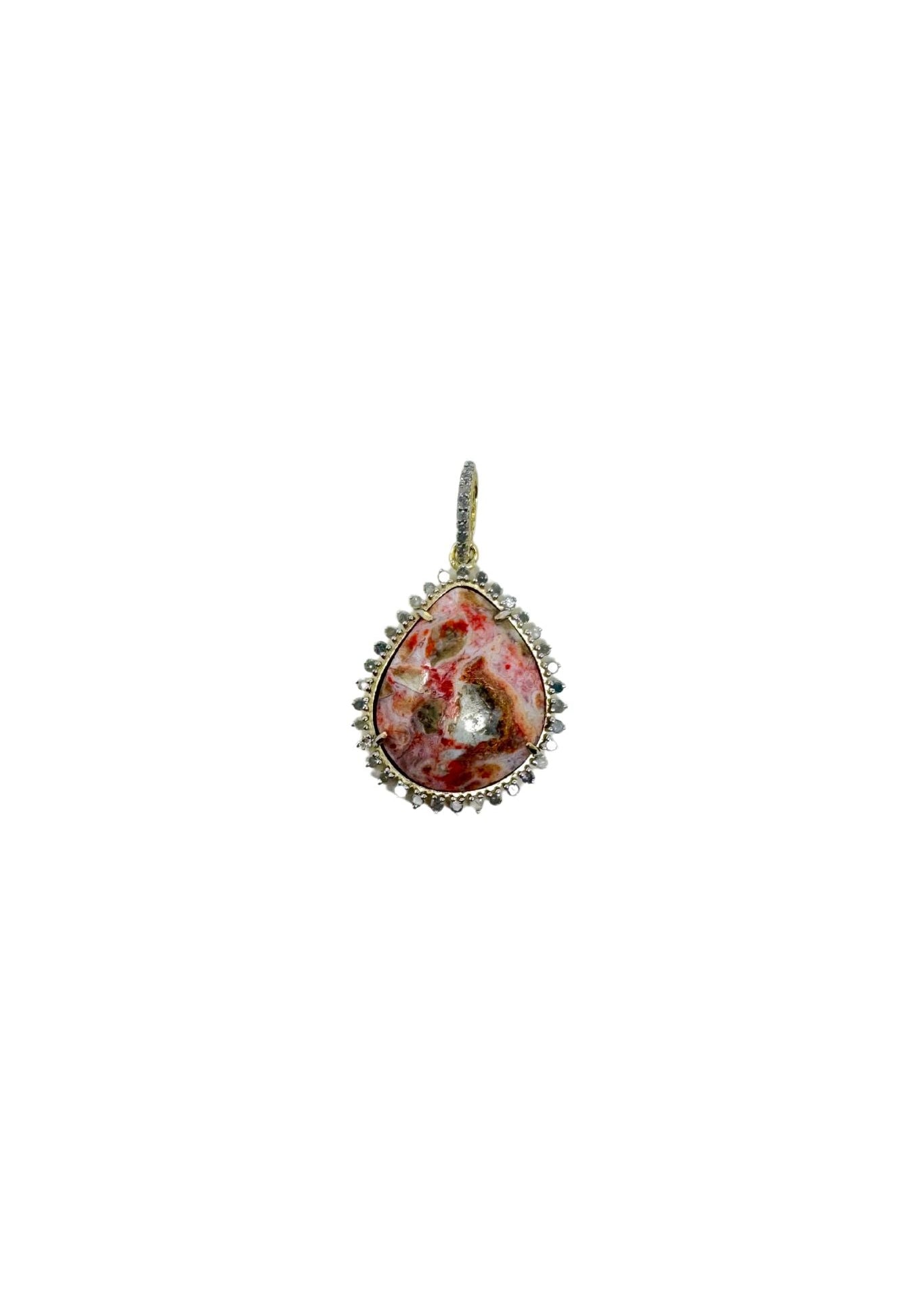 The Woods Chrysocola Pendant V979 - Vermillion