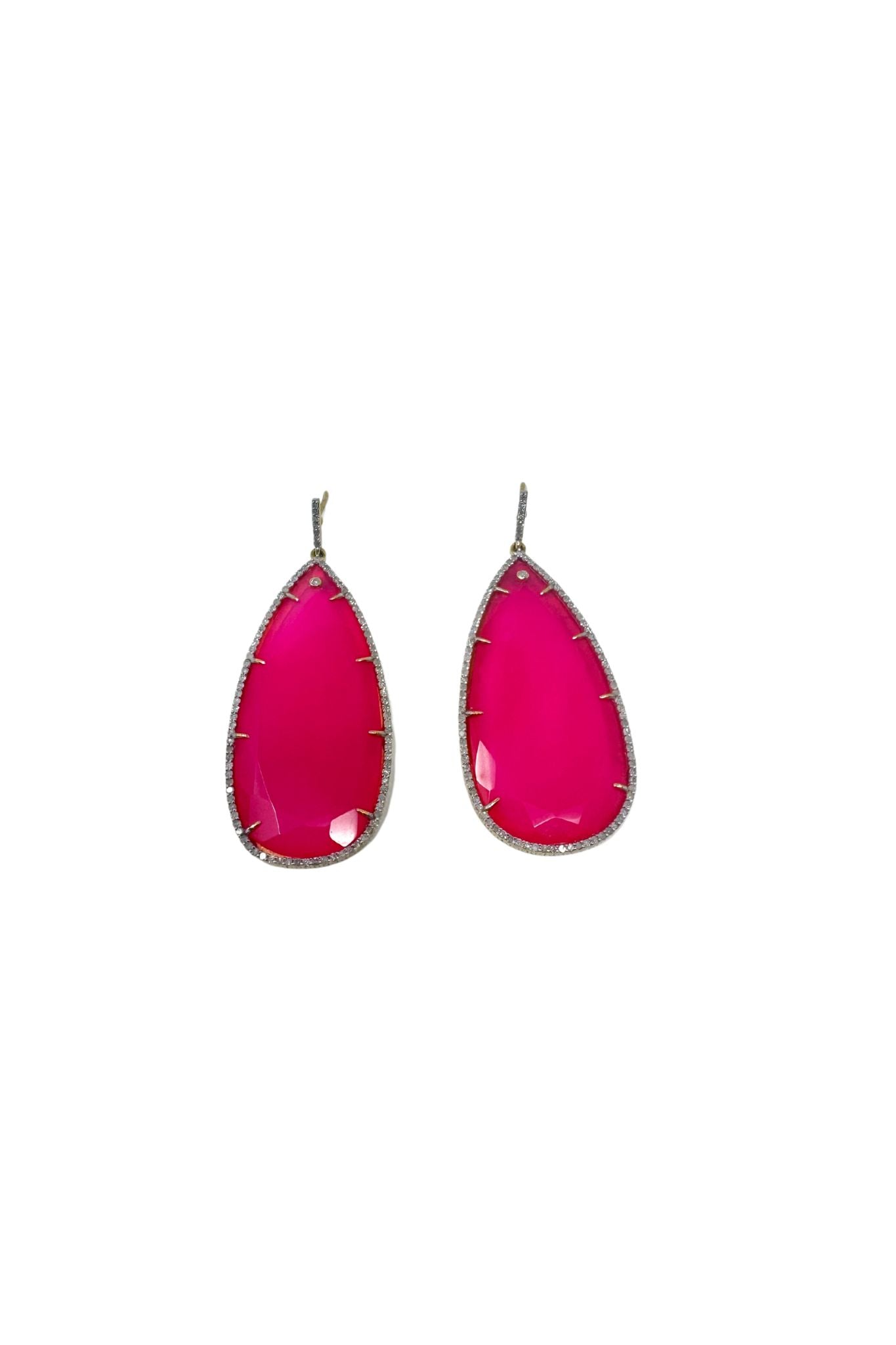 The Woods Chrysoprase Teardrop earrings V1057 - Vermillion