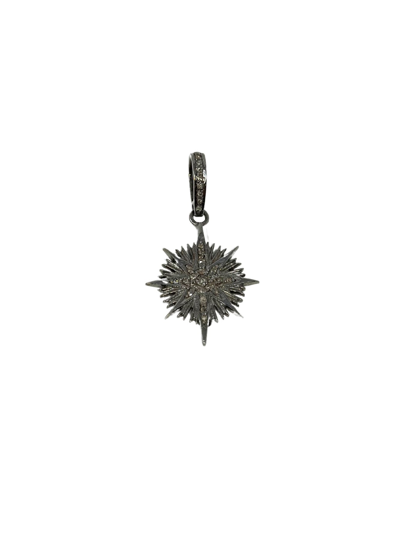 The Woods Extra Small Pave Burst Pendant - Vermillion