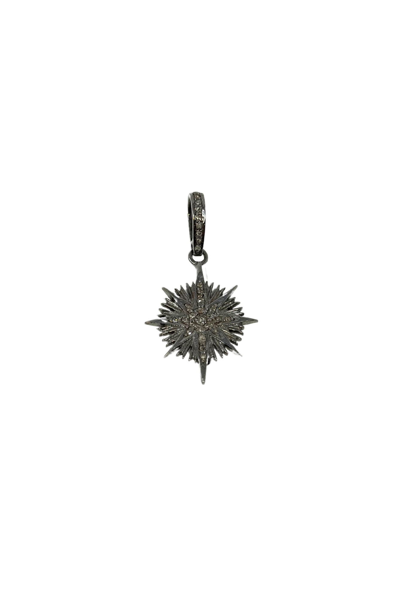 The Woods Extra Small Pave Burst Pendant - Vermillion