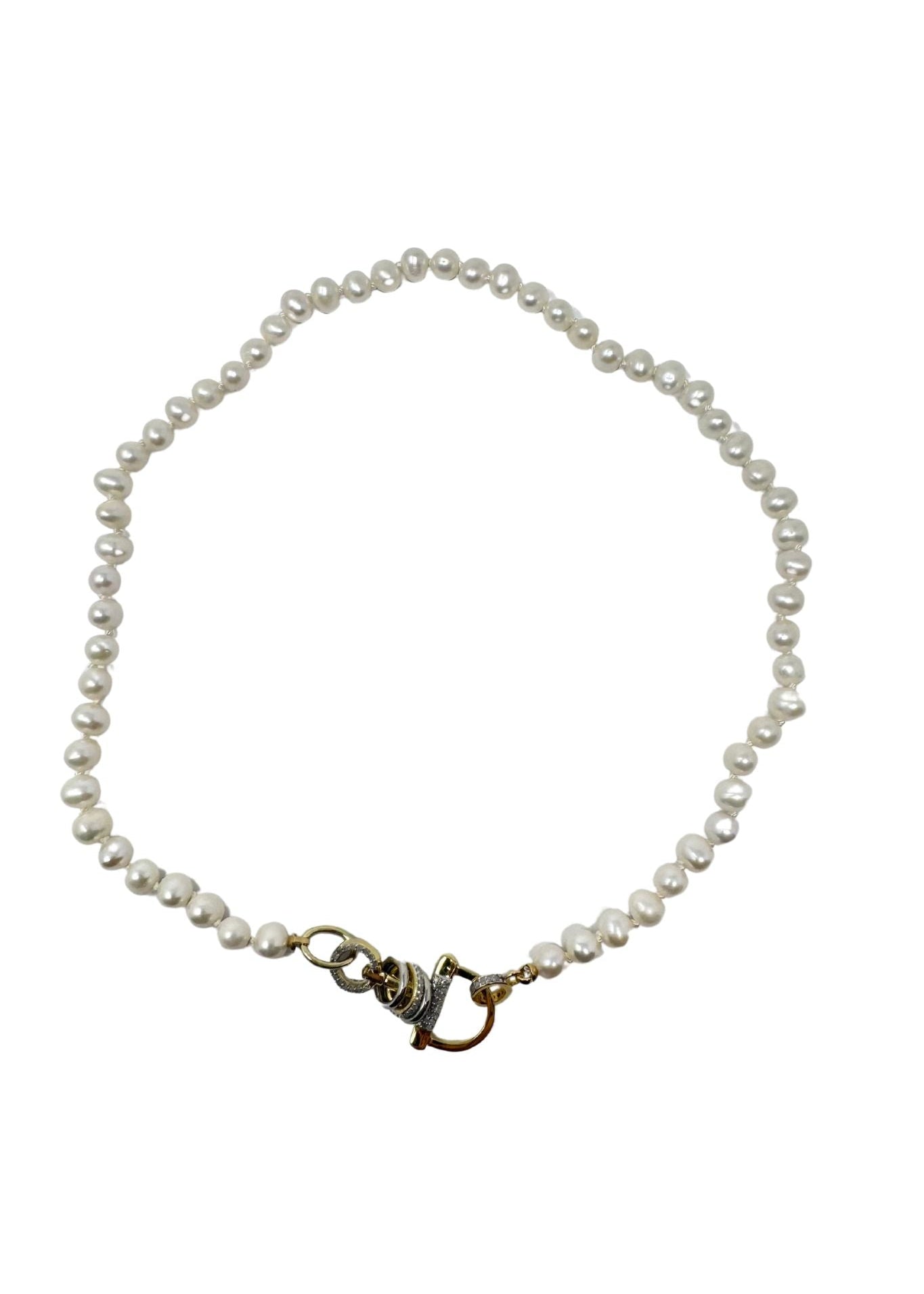 The Woods Freshwater Pearl Beaded Necklace V1127 - Vermillion