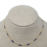 The Woods Lapis Enamel Bar Necklace - Vermillion