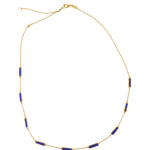 The Woods Lapis Enamel Bar Necklace - Vermillion