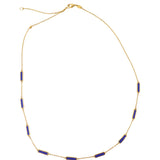 The Woods Lapis Enamel Bar Necklace - Vermillion