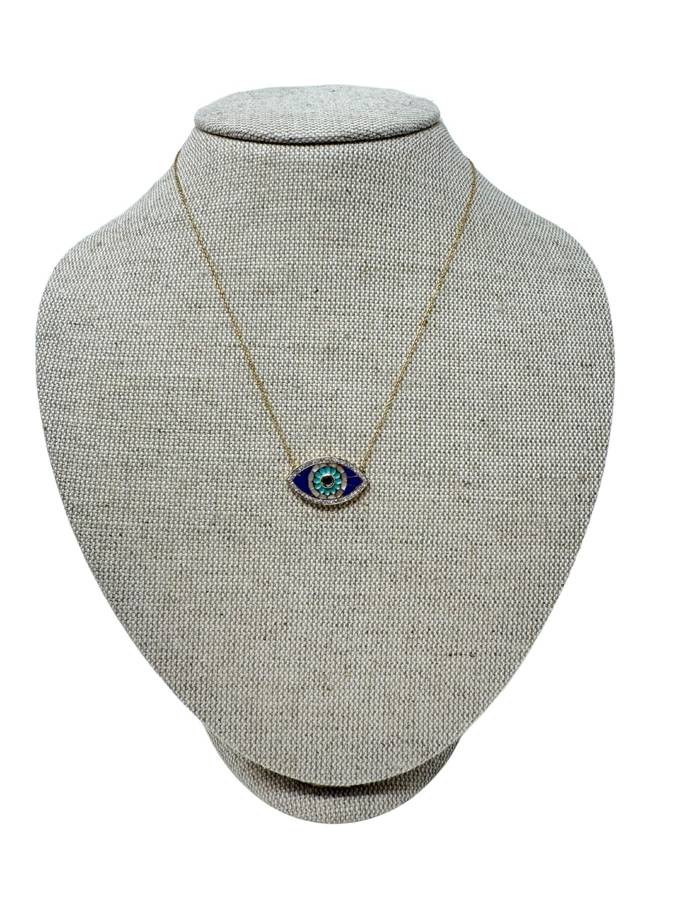 The Woods Lapis Evil Eye Necklace - Vermillion