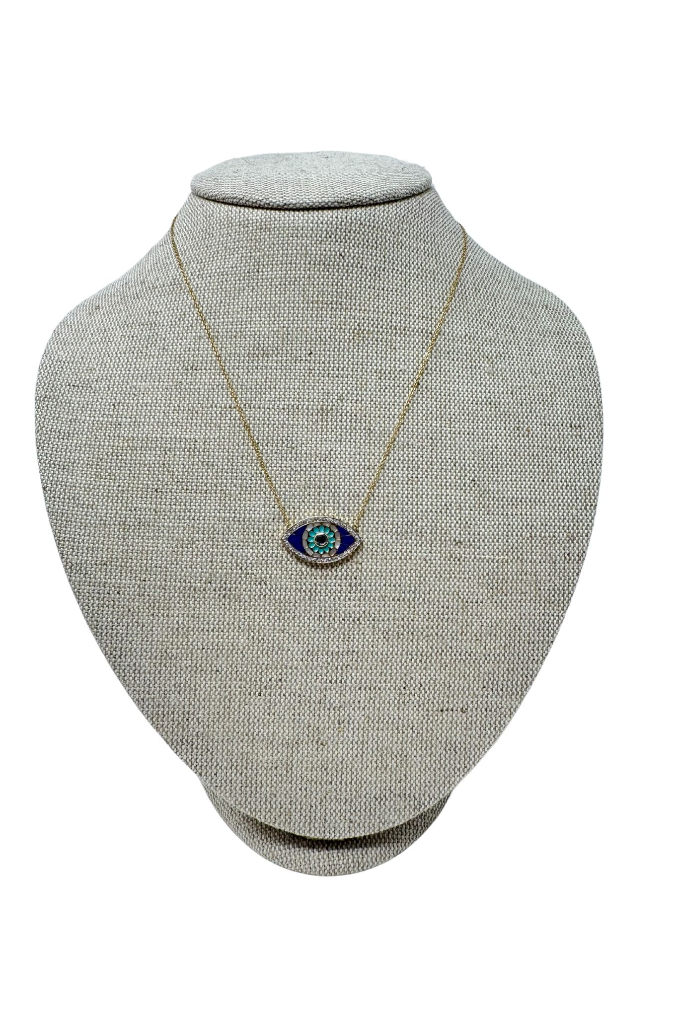 The Woods Lapis Evil Eye Necklace - Vermillion