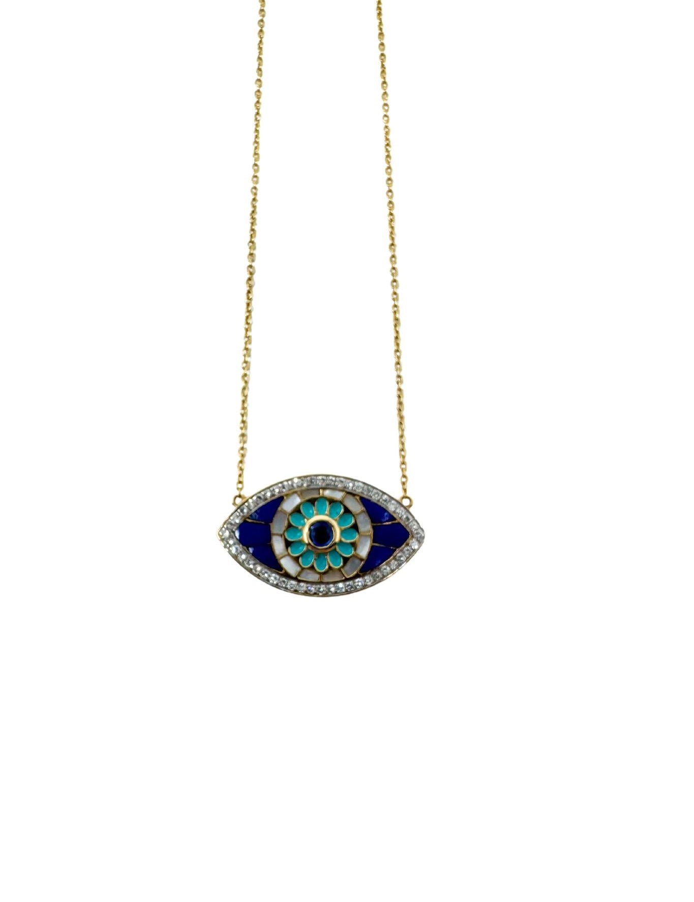 The Woods Lapis Evil Eye Necklace - Vermillion