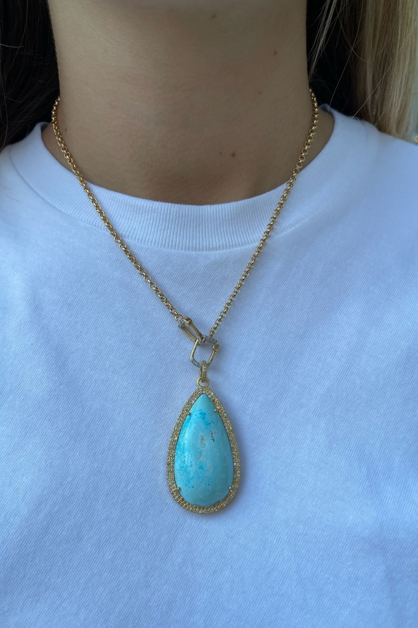 The Woods Larimar Pendant - Vermillion